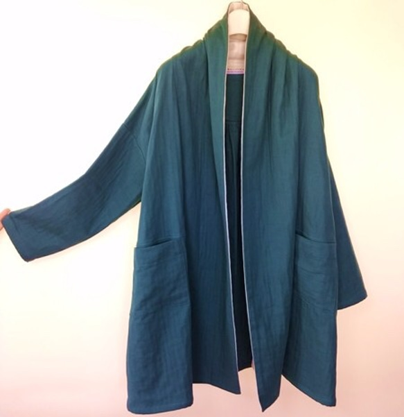 (Sさま限定)トリプル（3重）ガーゼのジャケットコート 「着た瞬間から心地いい服」 2枚目の画像