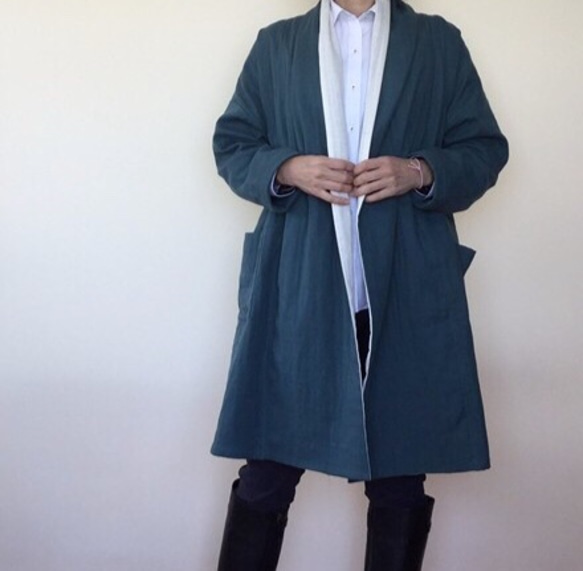 (Sさま限定)トリプル（3重）ガーゼのジャケットコート 「着た瞬間から心地いい服」 4枚目の画像