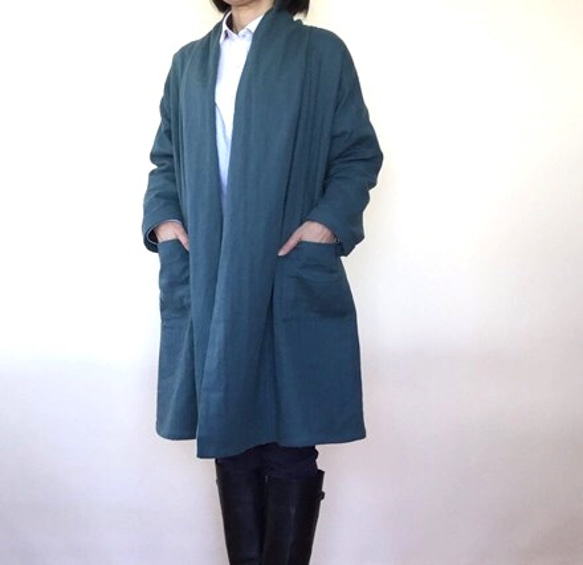 (Sさま限定)トリプル（3重）ガーゼのジャケットコート 「着た瞬間から心地いい服」 6枚目の画像