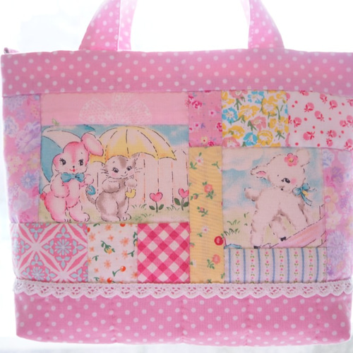 作成キット ミニバッグトート Dカン付き2WAYにも！ ハローベイビー