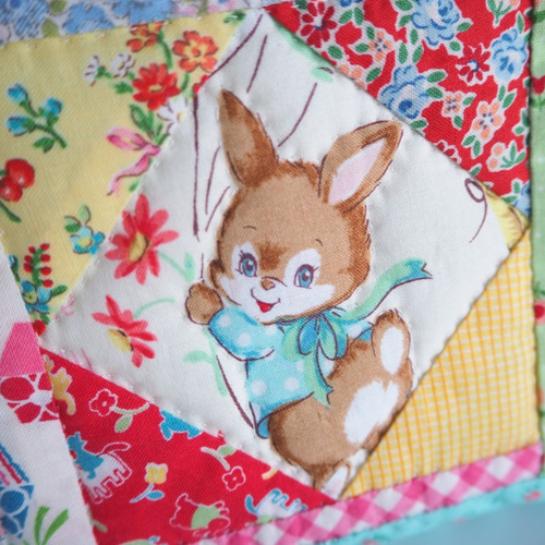 作成キット 選べるモチーフポーチ☆ミントグリーン うさぎちゃん、猫