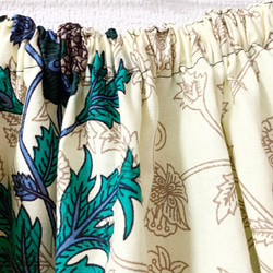 インド綿ギャザースカート グリーン 3枚目の画像