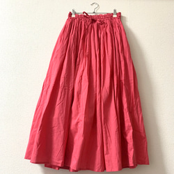 すずやかインド綿スカート ピンク 4枚目の画像