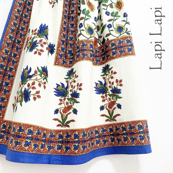 インド綿ギャザースカート 北欧オリエンタル 1枚目の画像
