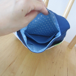 【送料無料】ブルー系のワンハンドルバッグ※おまけつき 4枚目の画像