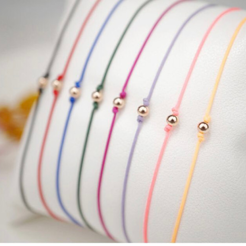 ❣️14k 3mmGoldボール結び目ブレスレットデイリー用に気軽に着用  