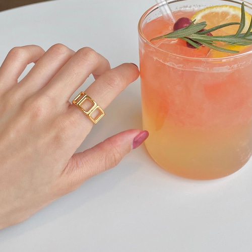 □□四角しかく□□オープンリングRG20 指輪・リング Ringo 通販