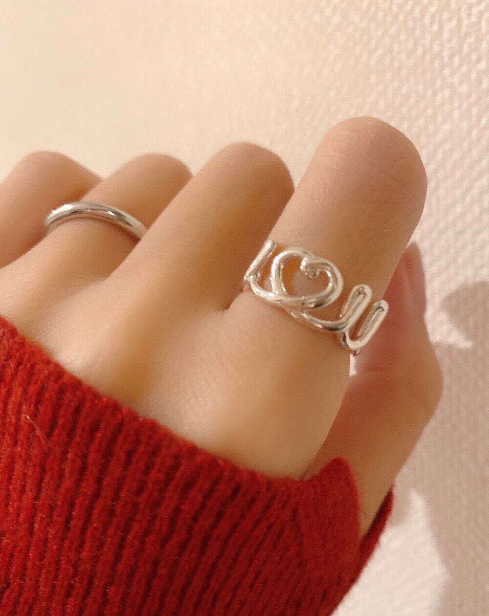 I♡U 大人可愛い♥︎シルバーリングR3172
