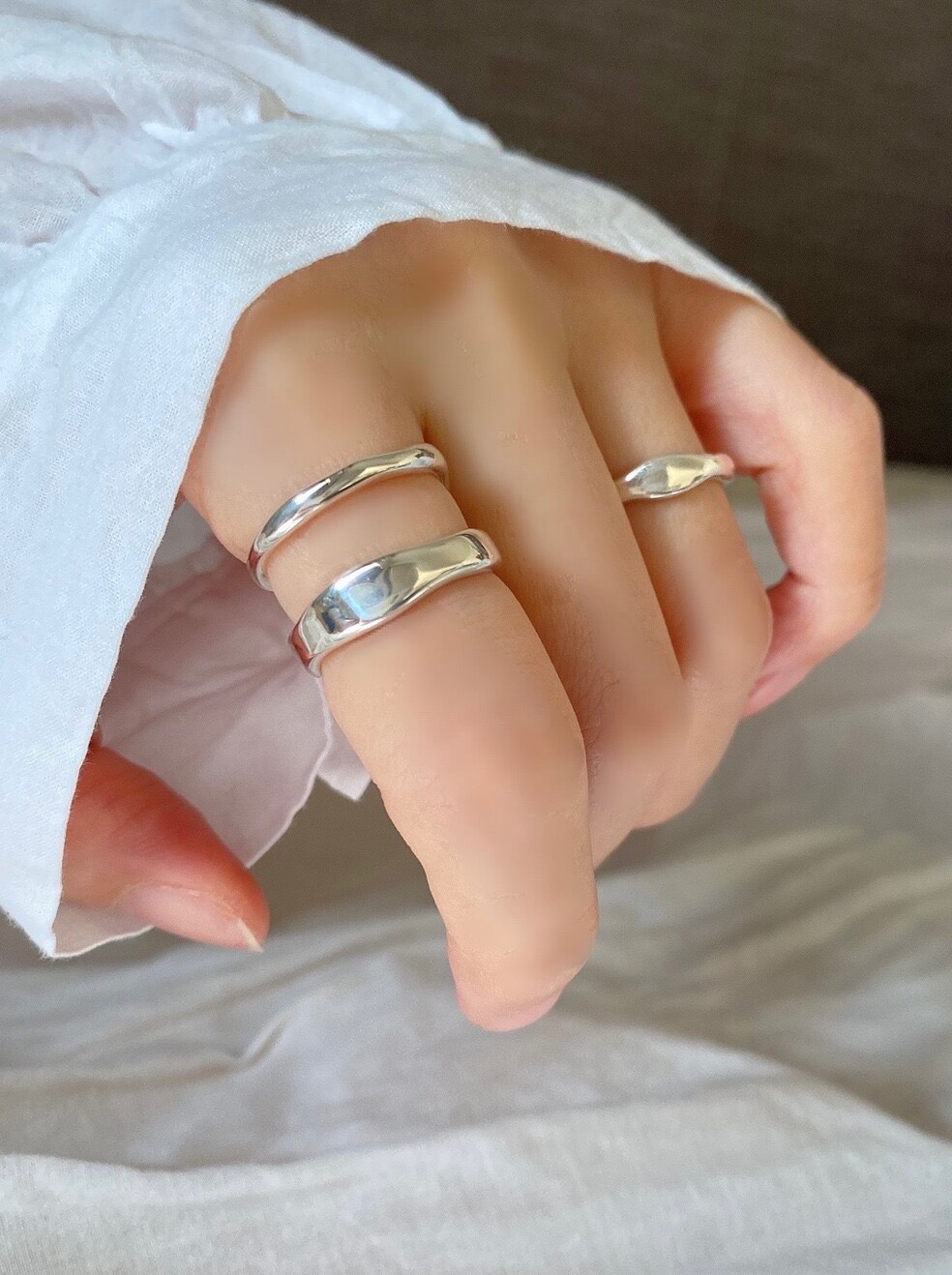 Double line silver ring RG41