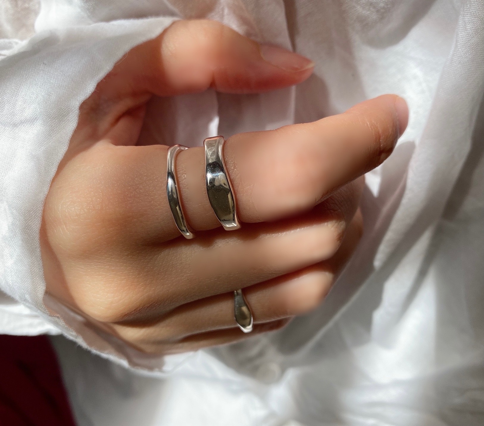 Double line silver ring RG41