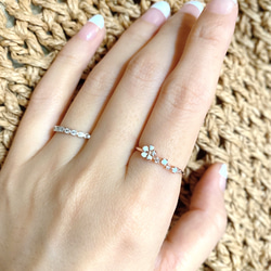 ✿胸キュンフラワーシルバーリング✿R3772 10枚目の画像