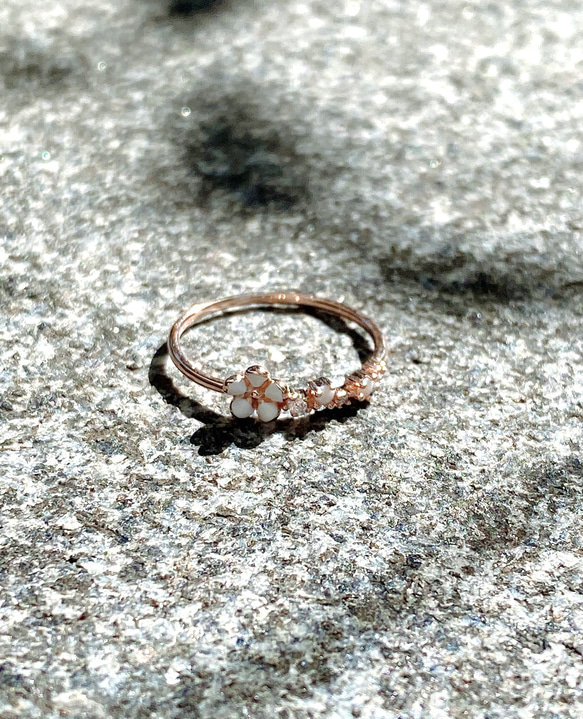 ✿胸キュンフラワーシルバーリング✿R3772 8枚目の画像