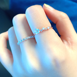 ✿胸キュンフラワーシルバーリング✿R3772 9枚目の画像