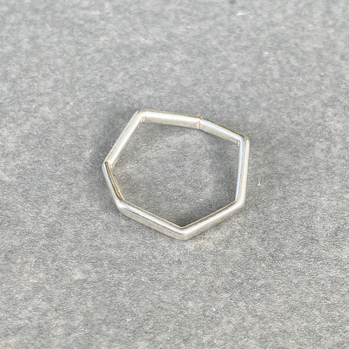 ジグザグ 7角形 silver925 シンプル 重ね付けリング 指輪・リング