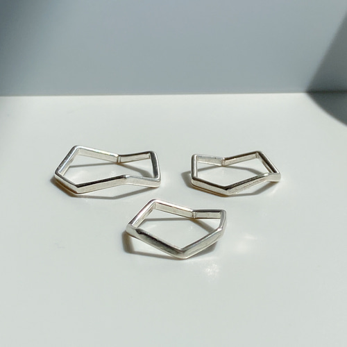 ジグザグ 7角形 silver925 シンプル 重ね付けリング 指輪・リング