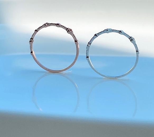 華奢で繊細なデザイン✤クローバーレースsilver925リング 11枚目の画像