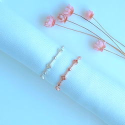 華奢で繊細なデザイン✤クローバーレースsilver925リング 2枚目の画像