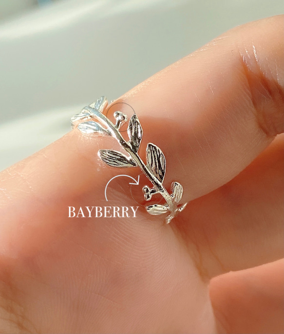 全体型 ❊ 月桂樹ラッキーモチーフリングsilver925 ❊身につけて
