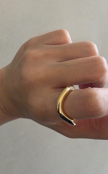 非定型鏡面カットシルバーリング RG54