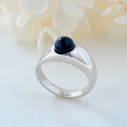 天然石 ブラックオニキスリングsilver925 RG49 10枚目の画像