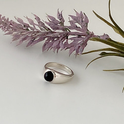 天然石 ブラックオニキスリングsilver925 RG49 8枚目の画像