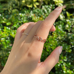 全体型 ❊ 月桂樹ラッキーモチーフリングピンクゴールド❊身につけていると、幸せになれる✧˖° 4枚目の画像