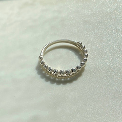 華奢なDoubleまるまる シルバーリングRG56 6枚目の画像