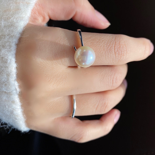 淡水真珠 9.5mmパールリングR3796 指輪・リング Ringo 通販 12855012