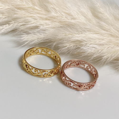 身を守る ✨アラベスクリング ✨18kgpゴールド/ピンクゴールド 指輪