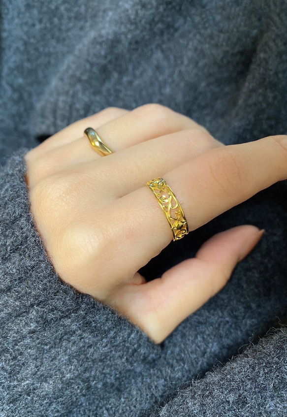 身を守る ✨アラベスクリング ✨18kgpゴールド/ピンクゴールド 指輪