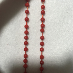 3月誕生石　コーラル（赤珊瑚）ブレスレット　サイズ：13〜20cm 赤色オペロンゴム使用 天然石4mm数珠 4枚目の画像