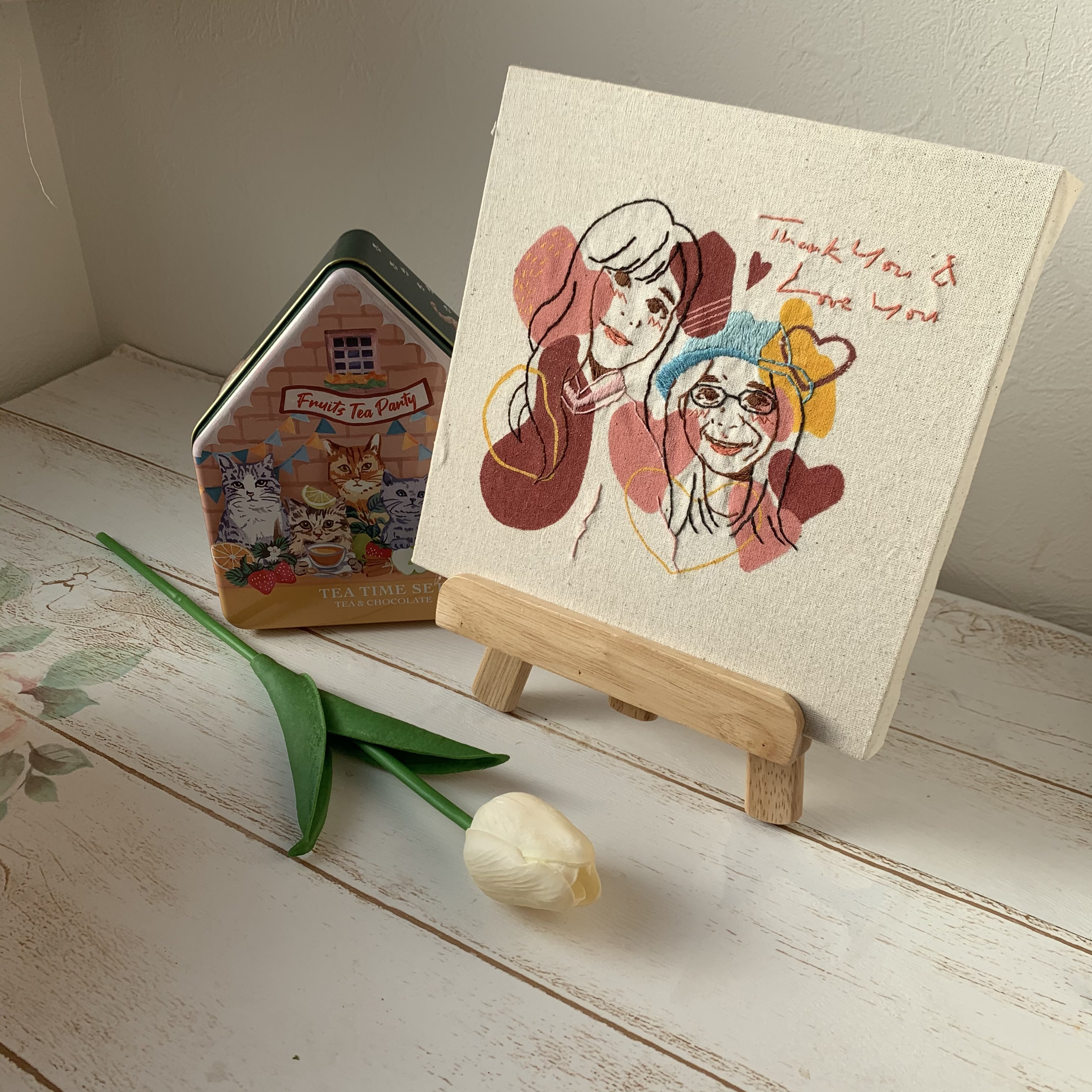 母の日ギフト 似顔絵刺繍プレゼント イラスト sloth莞爾 通販