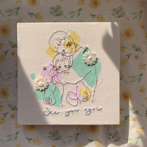れもんサワー 似顔絵ギフト制作 母の日ギフト 似顔絵刺繍プレゼント イラスト sloth莞爾 通販