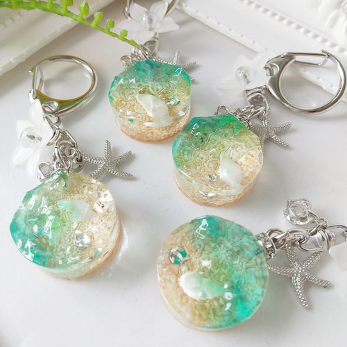 再販✨海のカケラ キーホルダー レジン 海 夏 その他アクセサリー