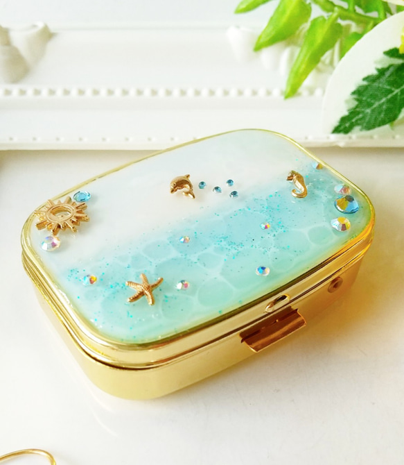⚠️8月限定SALE⚠️ ハンドメイド レジン 各種 ピルケース ピルケース】薔薇と祈り／アクセサリーケース レジン （無料