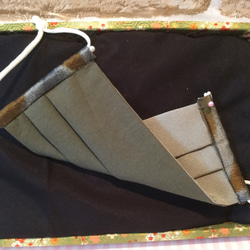 絹のプリーツマスク　　絹✖️綿 4枚目の画像
