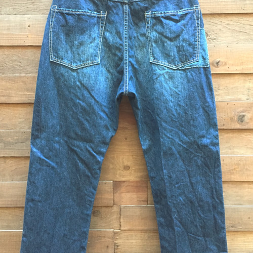彼氏からの御下がり仕様 13oz 5ポケット ストレートパンツ パッチ 