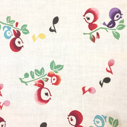昭和レトロ　子供浴衣/おむつ　スズメ柄　ハンドメイドプリント　キバタ　２m　　　　　デッドストック 3枚目の画像