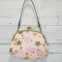 和柄でかわいい！ちりめんがま口バッグ ちょっとしたお出かけに♪ 賑桜