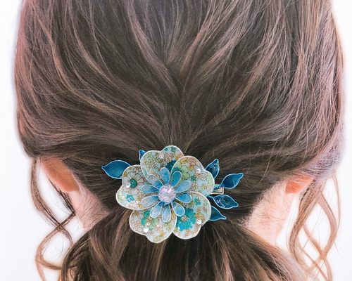 ALEXANDRE フラワーヘアクリップ アレクサンドル ドゥ パリ】フラワーモチーフ⭐︎ピンク【ヘア