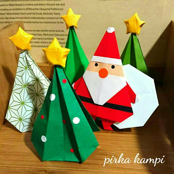 折り紙】サンタクロースの折り方【Origami】 How to make Santa