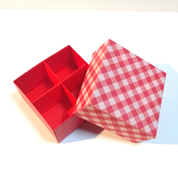 【折り紙】箱(ふた･仕切り付) 2枚目の画像