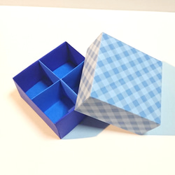 【折り紙】箱(ふた･仕切り付) 5枚目の画像