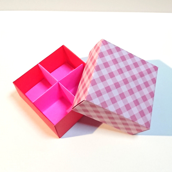 【折り紙】箱(ふた･仕切り付) 6枚目の画像