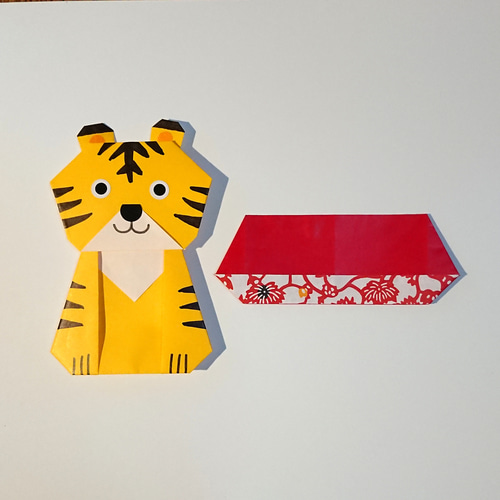 お正月【折り紙セット】とら・鏡餅・梅の花 その他素材 pirka kampi