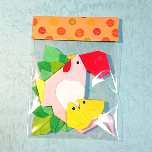 折り紙】にわとり・ヒヨコ・葉っぱ 3点セット その他素材 pirka kampi