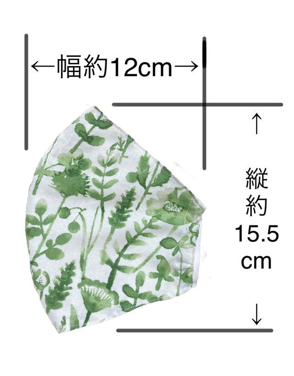 マスクカバー(立体仕立て)(地球の息吹き) 飛沫感染防止+肌荒れ防止　二重マスク 4枚目の画像