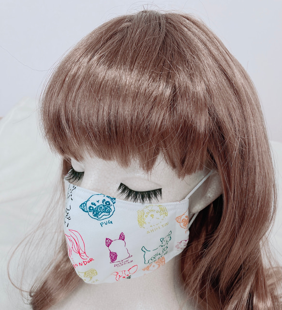 【犬シリーズ】呼吸がしやすい立体マスク 1枚売り(ワンワン物語) 6枚目の画像