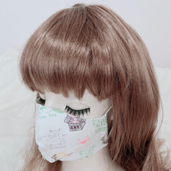 【猫シリーズ】呼吸がしやすい立体マスク 1枚売り(ニャンニャン物語) 6枚目の画像