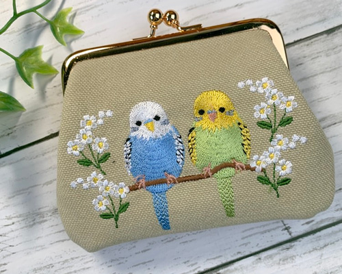 チビママ様専用 ハンドメイド 本革親子がま口財布(両面カード